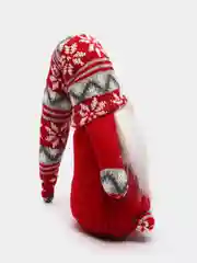 Красный новогодний гномик, гном tomte, гном nisse