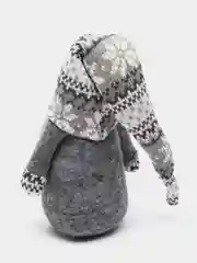 Белый новогодний гномик, гном tomte, гном nisse