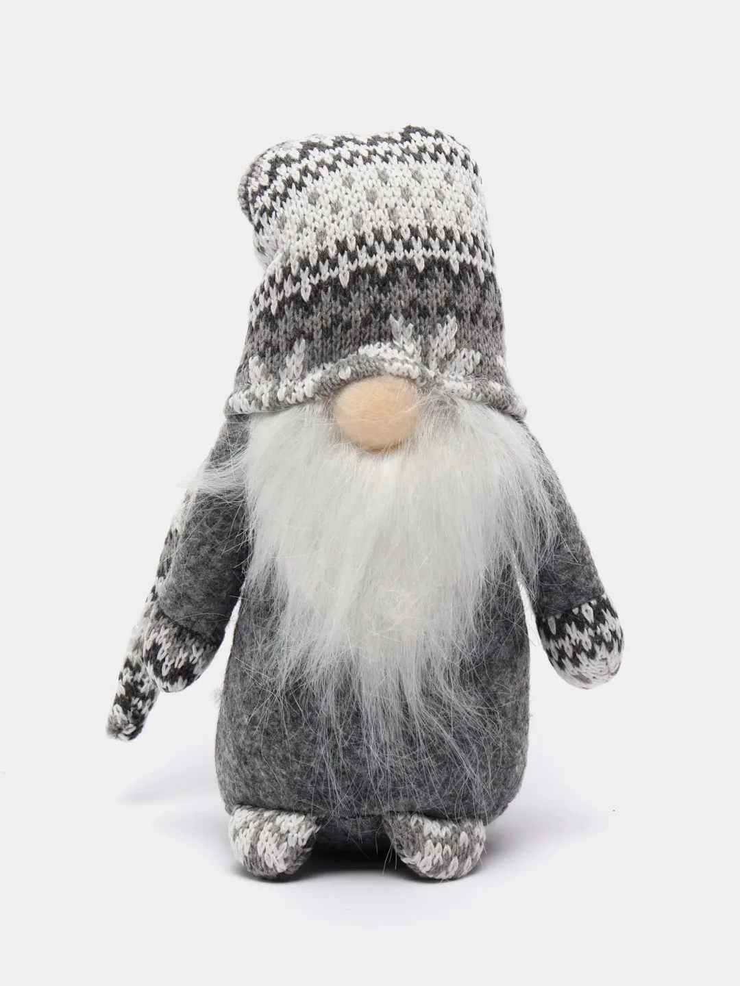 Белый новогодний гномик, гном tomte, гном nisse