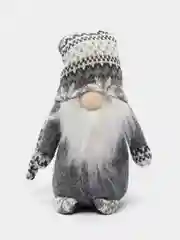 Белый новогодний гномик, гном tomte, гном nisse
