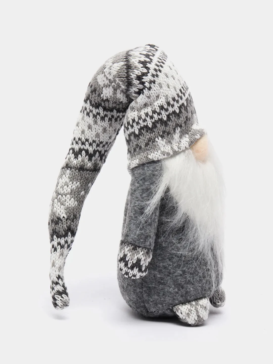 Белый новогодний гномик, гном tomte, гном nisse