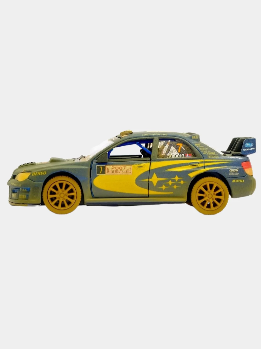 Машинка металлическая инерционная KINSMART Subaru Impreza WRC 2007 Muddy KT5328, 1:36