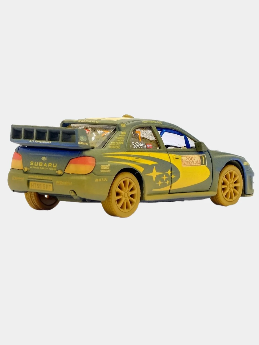 Машинка металлическая инерционная KINSMART Subaru Impreza WRC 2007 Muddy KT5328, 1:36