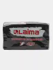 Салфетки бумажные 400 шт, 24х24 см, Big Pack, черные, 100% целлюлоза, Laima, 115401