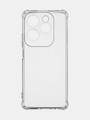 Чехол для Infinix Hot 40/Infinix Hot 40 Pro, прозрачный, силиконовый, с усиленными углами