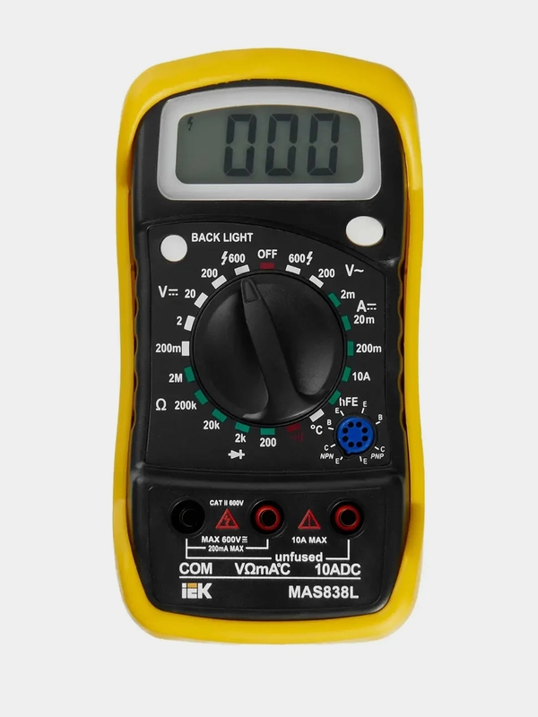 Мультиметр цифровой IEK Master MAS838L купить по цене 1997 ₽ в интернет ...