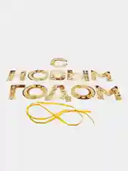 Золотой гирлянда на ленте "С Новым годом", радужная, 130 см