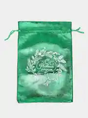 Зеленый подарочные новогодние мешки