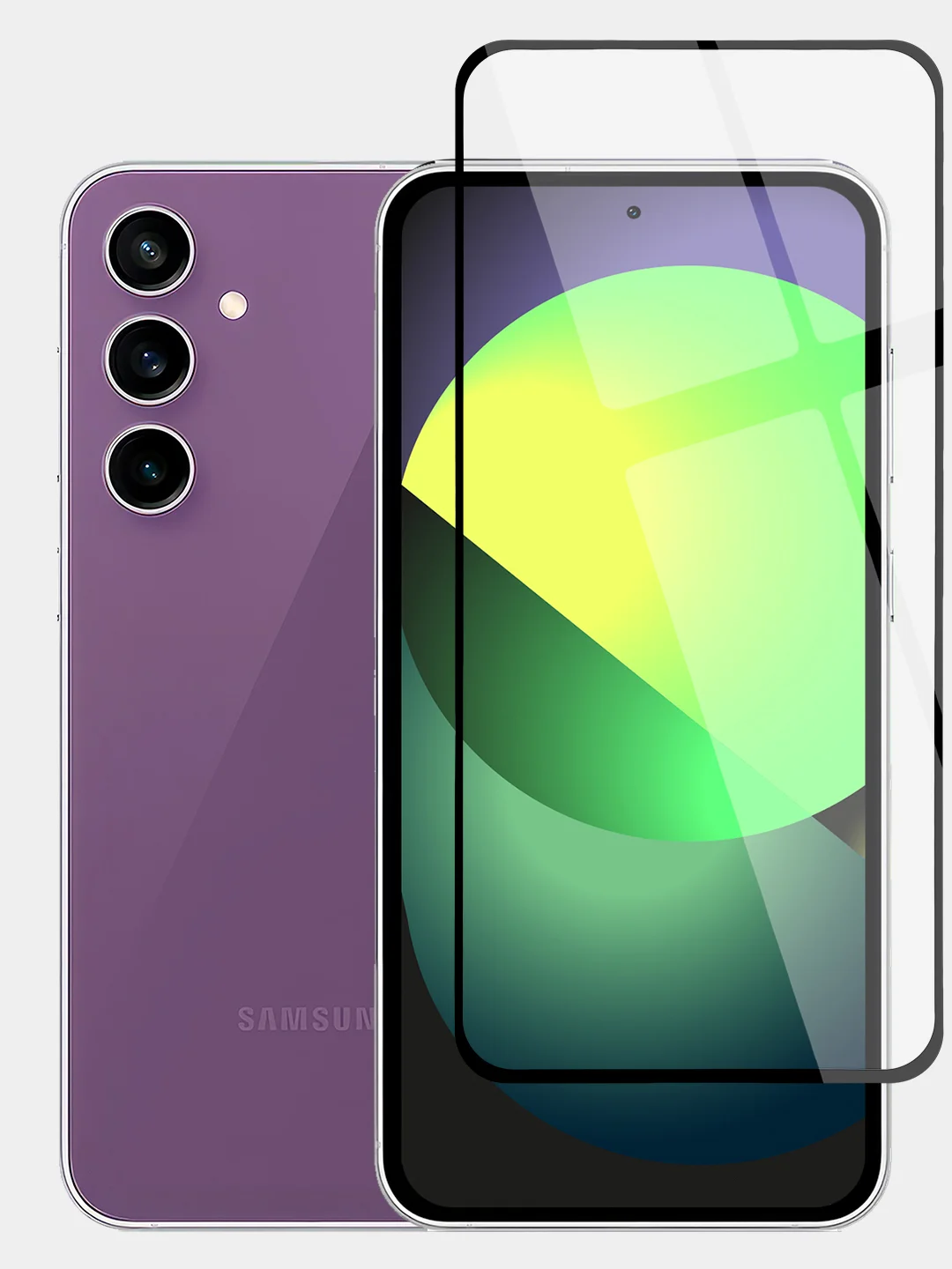 Прозрачный стекло для Samsung Galaxy S23, S22, S21 FE/ Plus защитное BROSCORP олеофобное антишпион