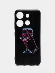 Голубой силиконовый чехол для Tecno POVA 5, с принтом, с рисунком, Техно Пова 5