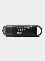 Черный флешка Exployd 570 128GB USB 2.0, флеш карта, карта памяти