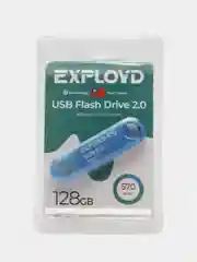 Синий флешка Exployd 570 128GB USB 2.0, флеш карта, карта памяти