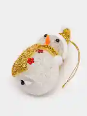 Желтый снеговик светящийся