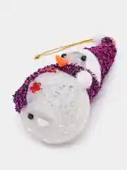 Фиолетовый снеговик светящийся