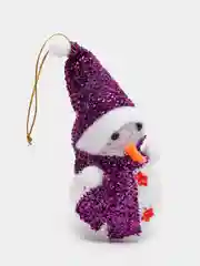 Фиолетовый снеговик светящийся