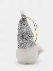 Серебряный снеговик светящийся
