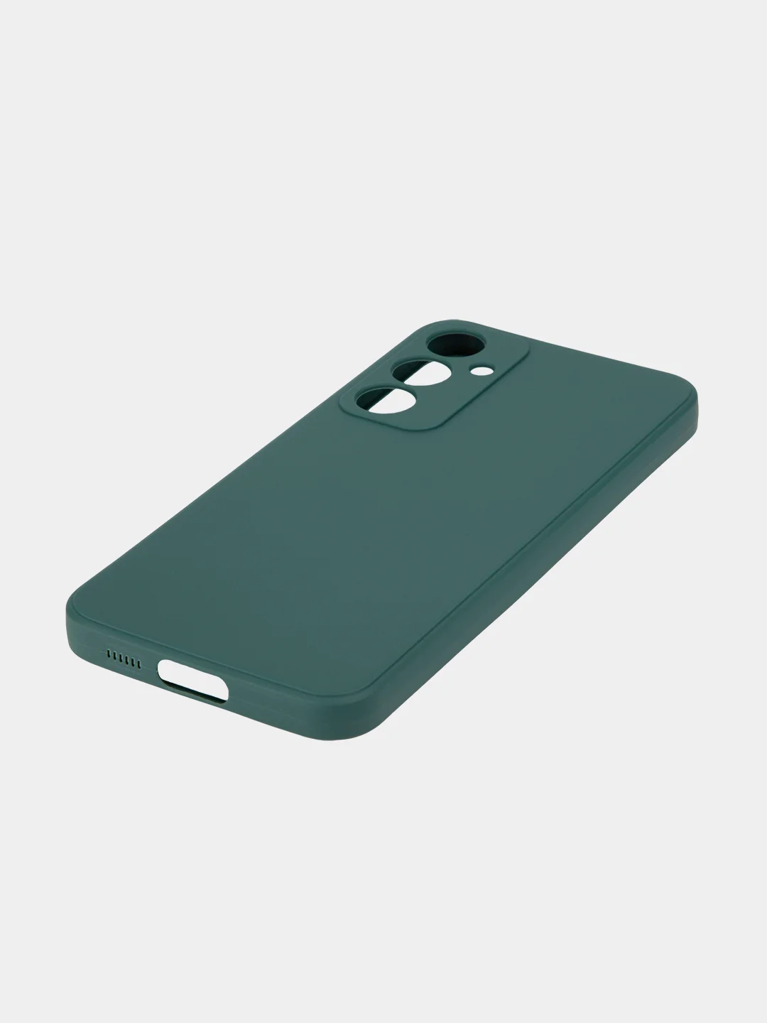 Тёмно-зелёный чехол для Samsung Galaxy S23/ S23 FE/ S23+/ S23 Ultra BROSCORP силиконовый с защитой камер