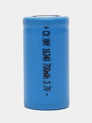 Аккумулятор литий-ионный 16340, 700 mah 3.7V (факт. 700 mah)