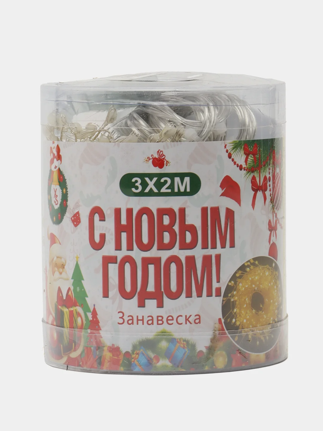 Белый гирлянда-штора "Хвойная лапа"