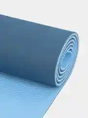 Голубой коврик для фитнеса, нескользящий, 2 слоя