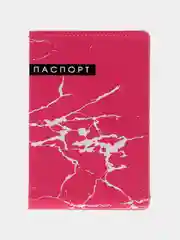 Фуксия обложка для паспорта, искусственная кожа