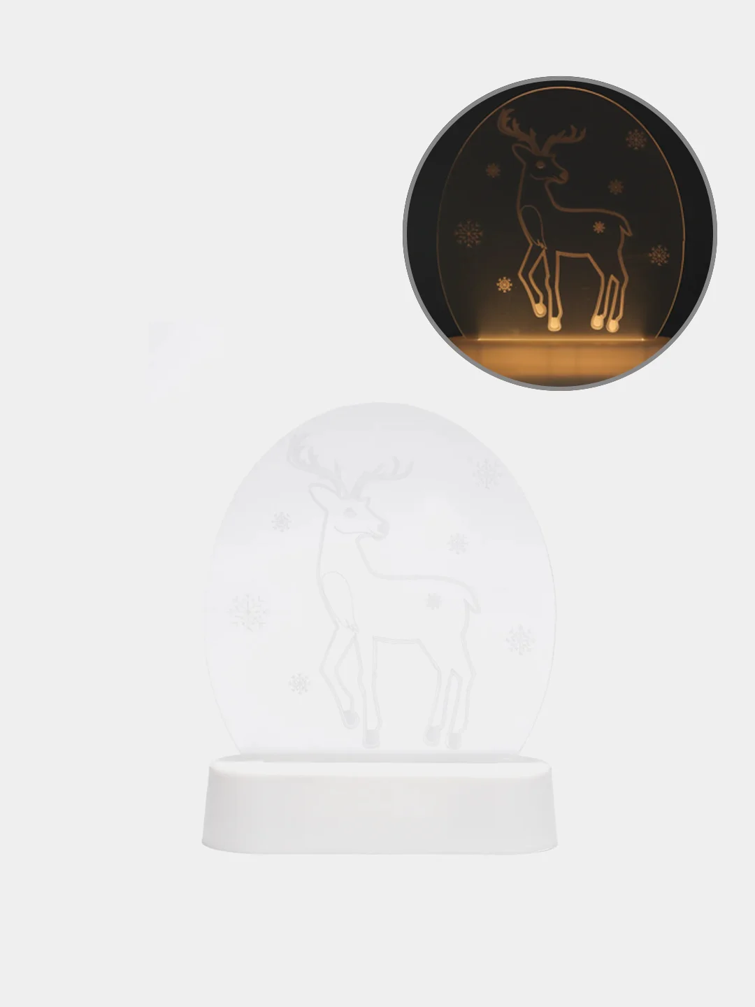 Медный ночник, новогодний светильник светодиодный 3D, LED, от батареек или USB. 3D лампа. Ночник