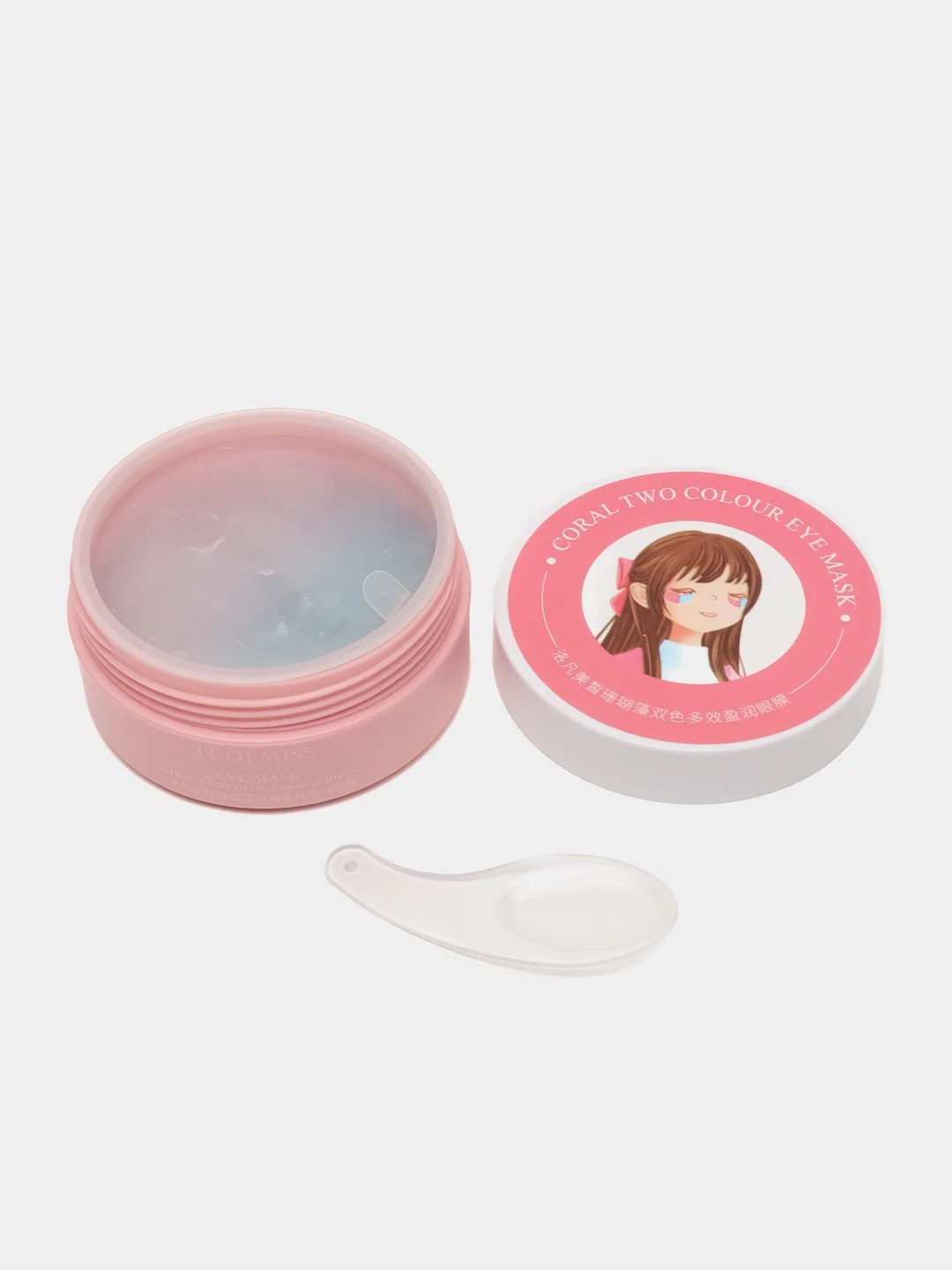 Патчи двухцветные, с коралловым комплексом Coral Two Colour Moisturizing Eye Mask LUOFMISS