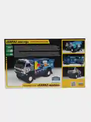 Синий сборная модель КАМАЗ-43509 "KAMAZ-мастер", масштаб 1:35, 1:43, пластик