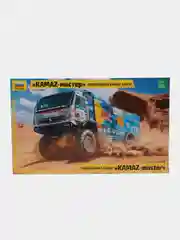 Синий сборная модель КАМАЗ-43509 "KAMAZ-мастер", масштаб 1:35, 1:43, пластик