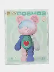 Розовый конструктор детский, 3D, Bearbrick "Медведь", со подсветкой