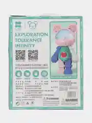 Розовый конструктор детский, 3D, Bearbrick "Медведь", со подсветкой