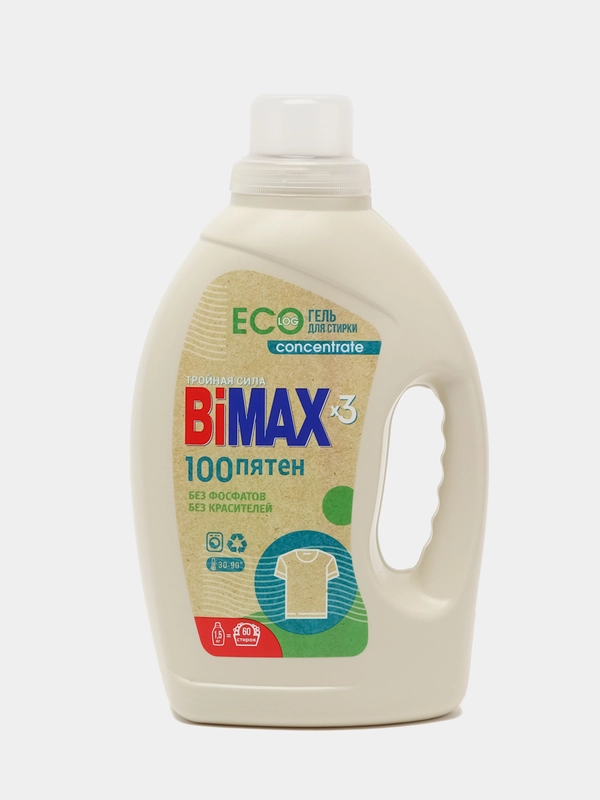Гель для стирки Bimax "100 пятен", эко концентрат, 1,5 кг