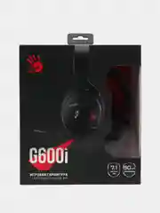 Игровые наушники с микрофоном A4Tech Bloody G600i, черные, 1.3 м, мониторные USB, G600I