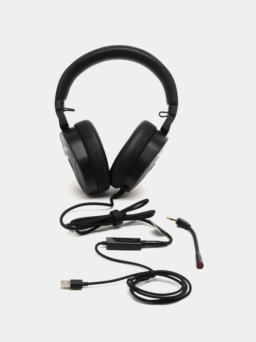 Игровые наушники с микрофоном A4Tech Bloody G600i, черные, 1.3 м, мониторные USB, G600I