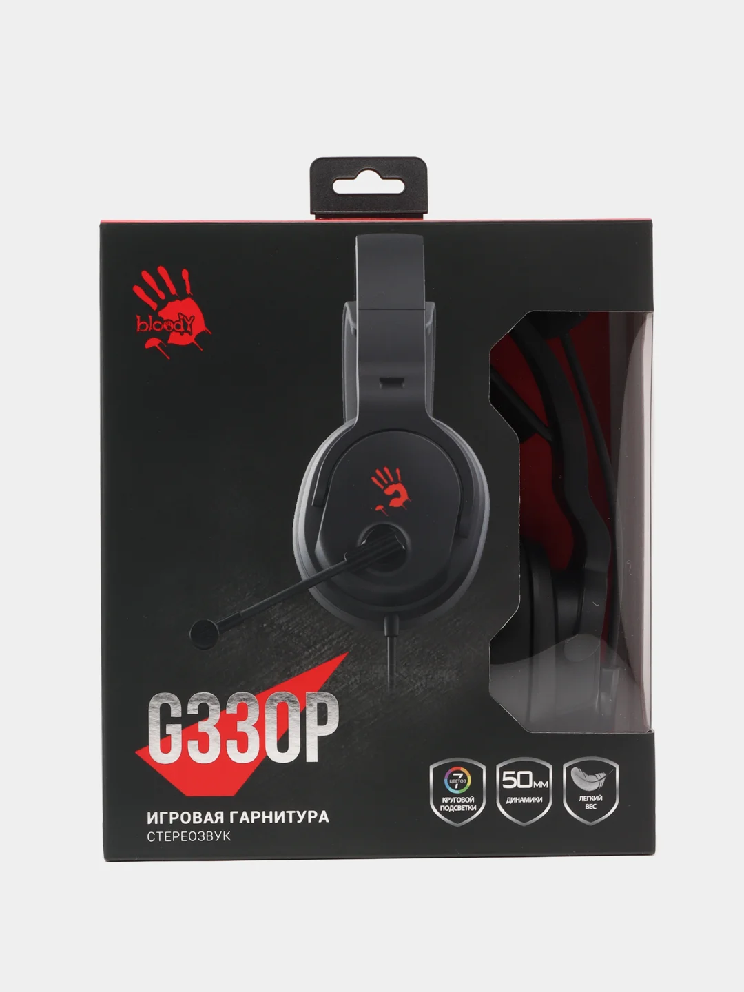 Игровые наушники с микрофоном A4Tech Bloody G330p, черный