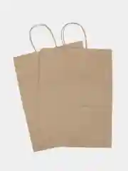 Бежевый пакет бумажный крафт с кручеными ручками, 1 шт, 2 шт, 5 шт