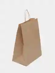 Бежевый пакет бумажный крафт с кручеными ручками, 1 шт, 2 шт, 5 шт