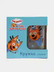 Кружка "Три кота", Цветы (в подарочной упаковке), 230 мл, стекло