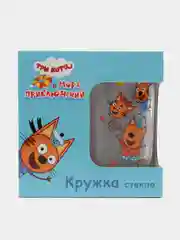 Кружка "Три кота", Цветы (в подарочной упаковке), мал., 230 мл, стекло