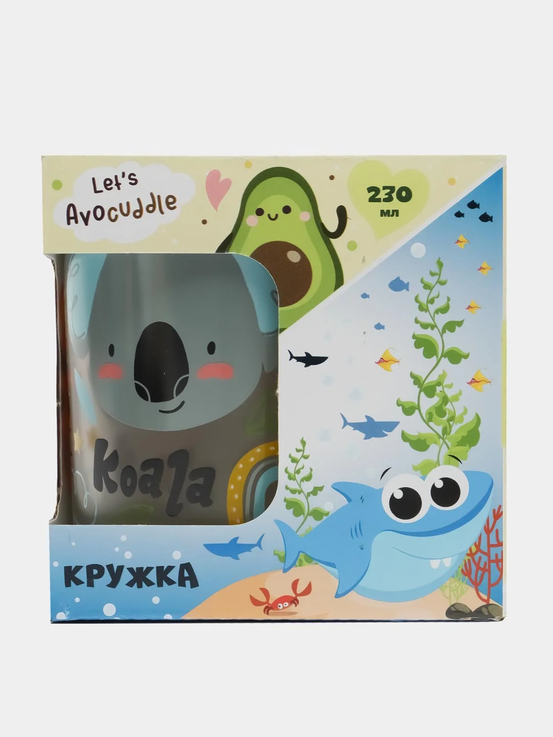 Кружка "Животные Африки", в подарочной упаковке, 230 мл, стекло