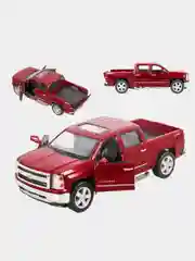 Бордовый машинка металлическая инерционная/2014 Chevrolet Silverado KT5381D 1:46 /Kinsmart/