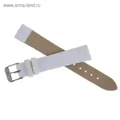 Белый ремешок для часов, 16 мм, экокожа, 18 см