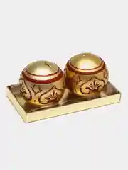 Золотой набор из 2 Новогодних свечей