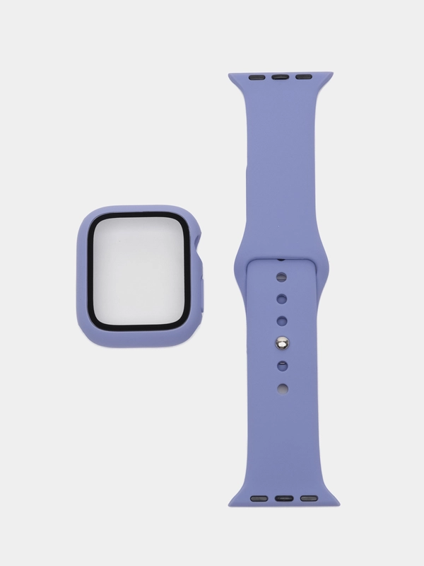 Бампер с защитным стеклом и ремешком для Apple Watch