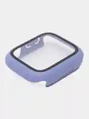 Небесно-голубой бампер с защитным стеклом и ремешком для Apple Watch