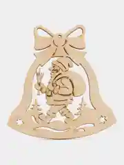 Белый набор ёлочных игрушек из дерева, в коробке, 10 штук