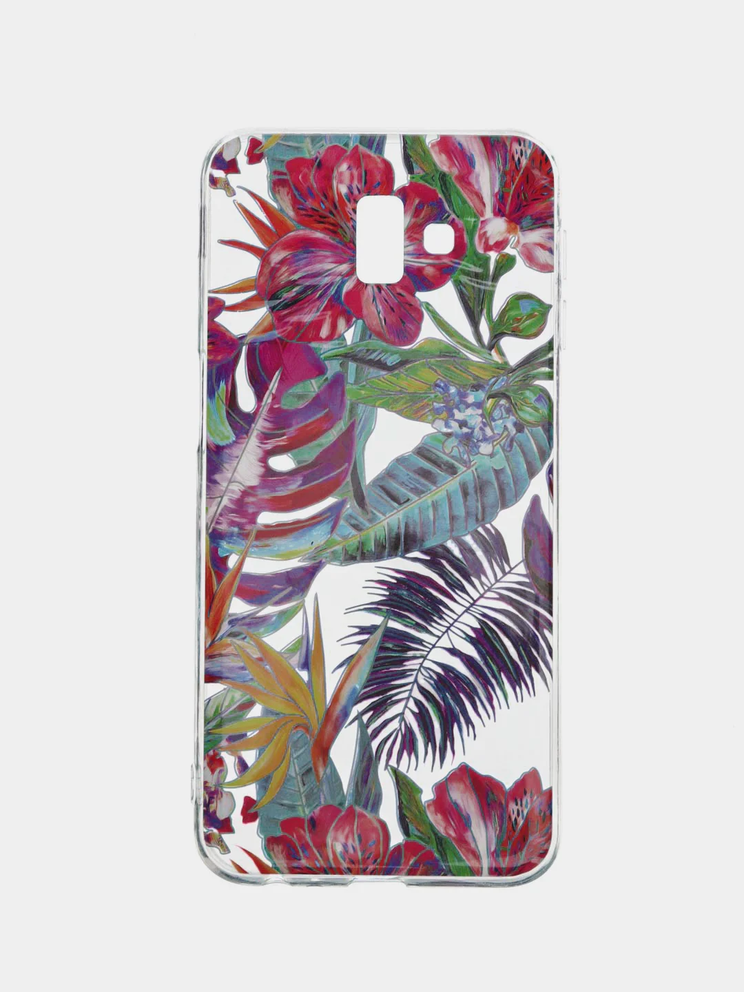 Красный прозрачный чехол iPhone 6 6s 7+ 8+ XR XS Max Samsung S10 Lite S10e J4+ J6+Plus