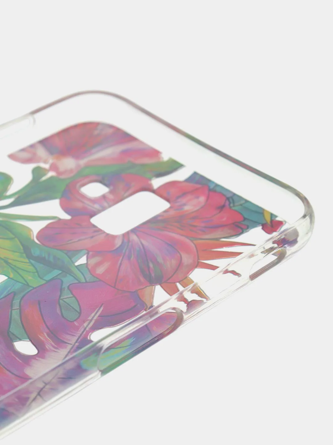 Красный прозрачный чехол iPhone 6 6s 7+ 8+ XR XS Max Samsung S10 Lite S10e J4+ J6+Plus
