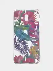 Красный прозрачный чехол iPhone 6 6s 7+ 8+ XR XS Max Samsung S10 Lite S10e J4+ J6+Plus