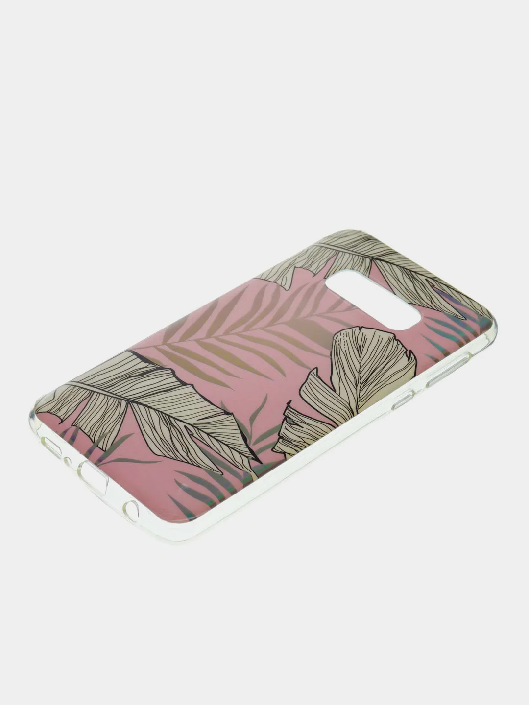 Розовый прозрачный чехол iPhone 6 6s 7+ 8+ XR XS Max Samsung S10 Lite S10e J4+ J6+Plus